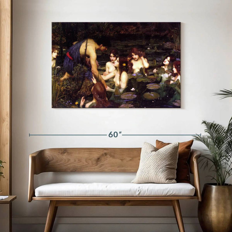Leisha Hylas And The Nymphs, 30" H x 45" W