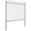 Clôture de jardin vidaXL gris en acier thermolaqué 5,58 x 4,92 pi