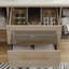 Meuble-lavabo mural moderne 38,2 po - Lavabo ovale en céramique, Armoire en bois massif à plusieurs couches, Tiroirs à fermeture en douceur et Tablette ouverte