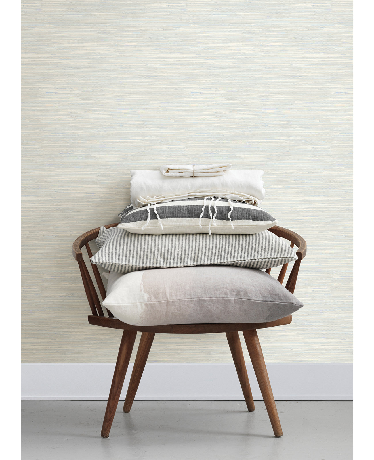 Dory Faux Grasscloth Wallpaper, Light Blue
