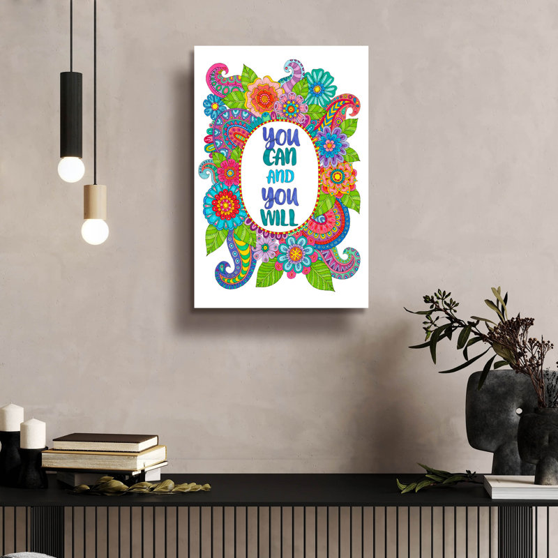 «Inspirational Quotes 7» par Hello Angel, art mural en verre acrylique, H 24 po x l 16 po