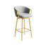 Modern Style 360° Swivel Velvet High Stools ( Of 2), Grey, Comfortable Seats, Stable Structure 2Pcs Bar Chairs, Function, Beige Thick Padding, For Daily Use, Suitable Various Uses-1246835143