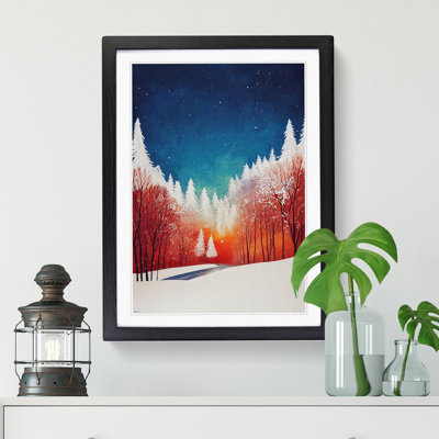 Winter Landscape Forest - Single Picture Frame Print