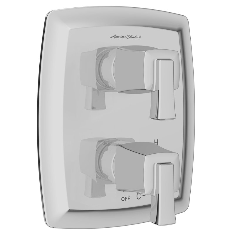 Garniture de dérivateur de douche intégrée à 2 poignées American Standard Townsend seulement, Chrome poli