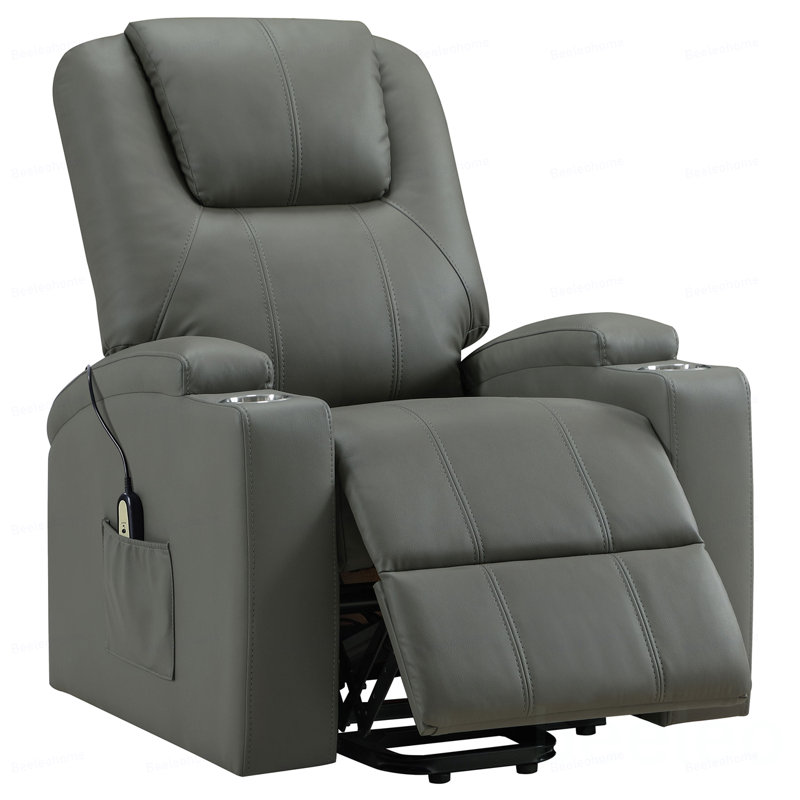Fauteuil inclinable de massage Macklin, Gris foncé