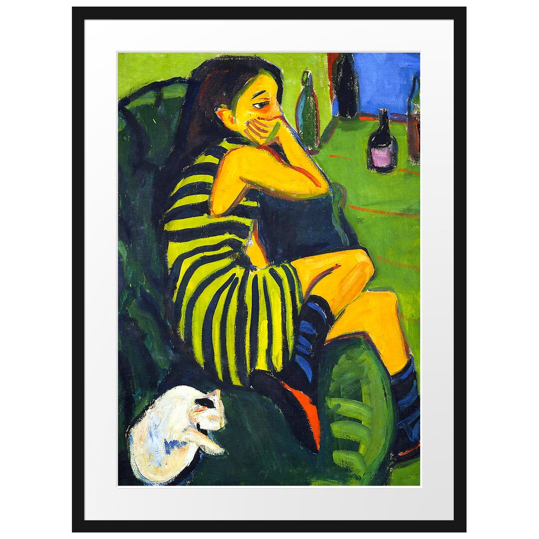 Gerahmter Kunstdruck Artist Marzella von Ernst Ludwig Kirchner