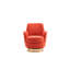 Fauteuil pivotant en velours orange pour chambre à coucher Siège confortable avec capacité de poids de 300 lb
