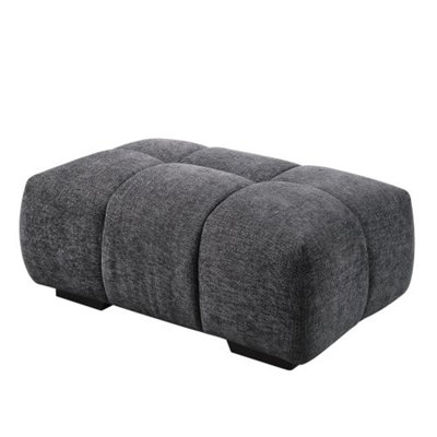 Repose-pieds en chenille gris choisi