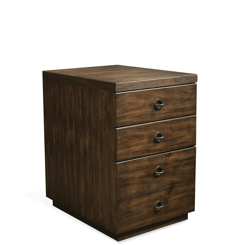 Arterburn 18'' Wide 3 -Drawer Solid Wood File Cabinet, Brushed Acacia