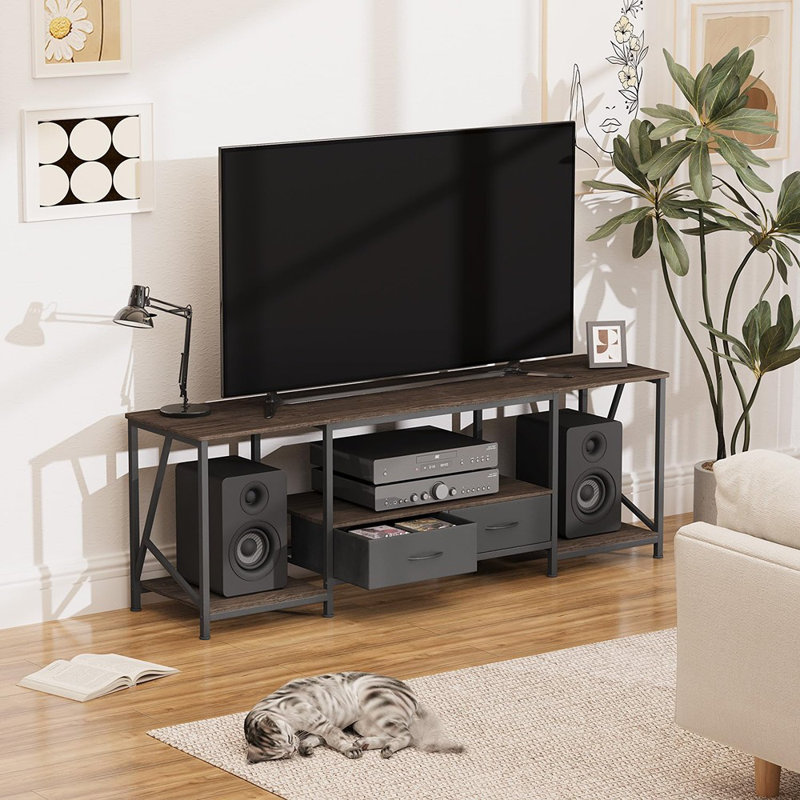 Meuble télé pour téléviseur 65 70, 75 po, centre de divertissement avec ...