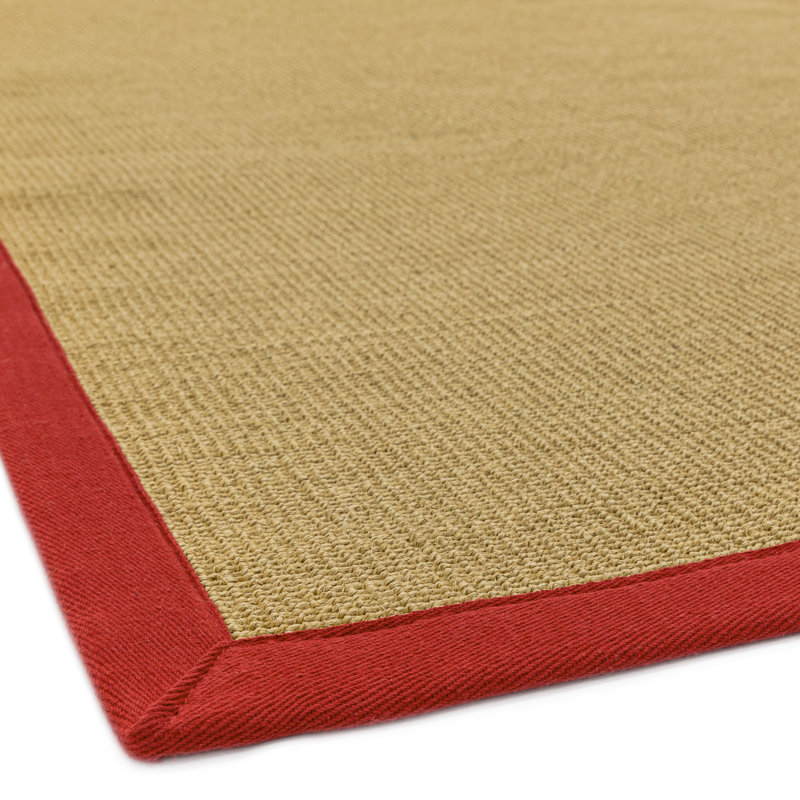 Essie Sisal Linen/Red Rug, Rectangle 200 x 300cm