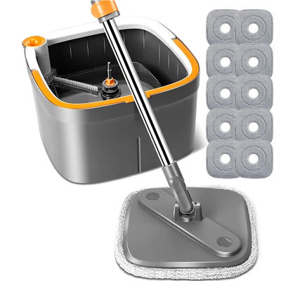 Mop Bucket Set With 10 Replacement Pads