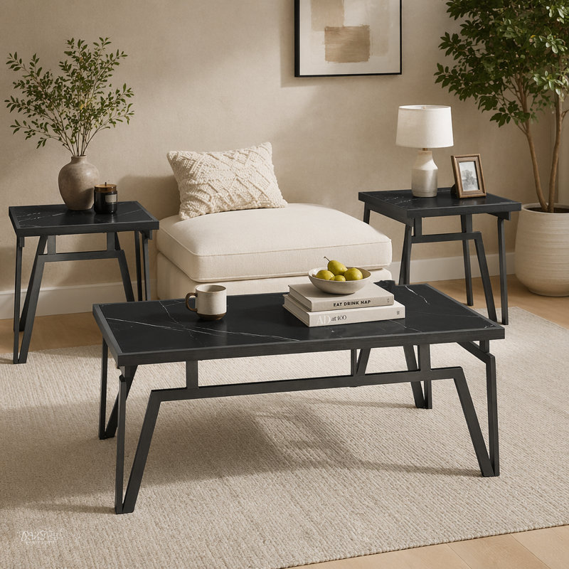 Ensemble de tables d'appoint 3 pièces Modern Modern