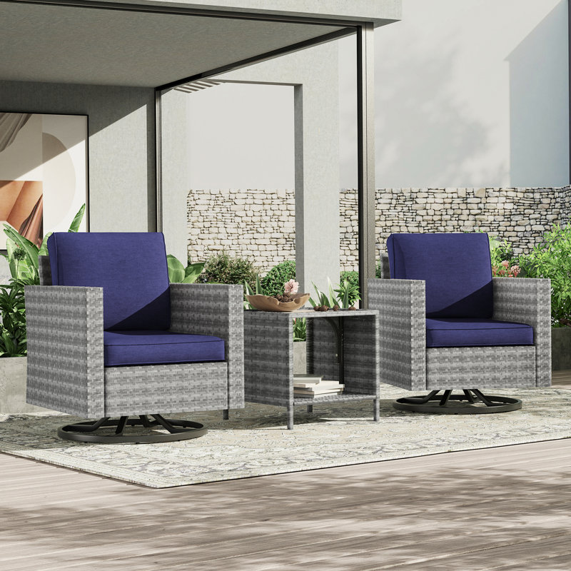 Ensemble de meubles d'extérieur Erol Patio, Marine, Gris