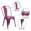 Chaise d'appoint empilable en métal Lily-1652496491