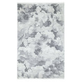 Cloud Hand Knotted Abstract Area Rug in Gray