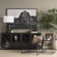 Octavie 13.0L X 4.5W X 8.1H Black Metal And Wood Rectangular Table Clocket