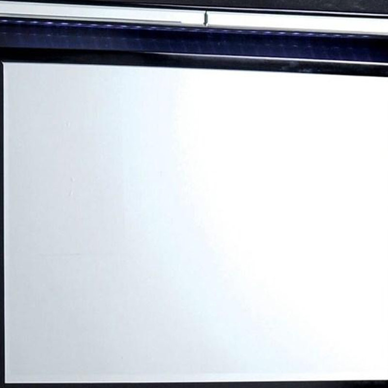 Maybelline 50 Inch Contemporary Wood Frame Horizontal Mirror, LED Light Frame, Black