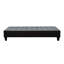 Grand lit tapissier gris foncé Cozy