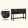 Solid Wood Sideboard Console Table With 2 Drawers And Cabinets And Bottom Shelf, Retro Style Storage Dining Buffet Server Cabinet For Living Room Kitchen Dining Room
