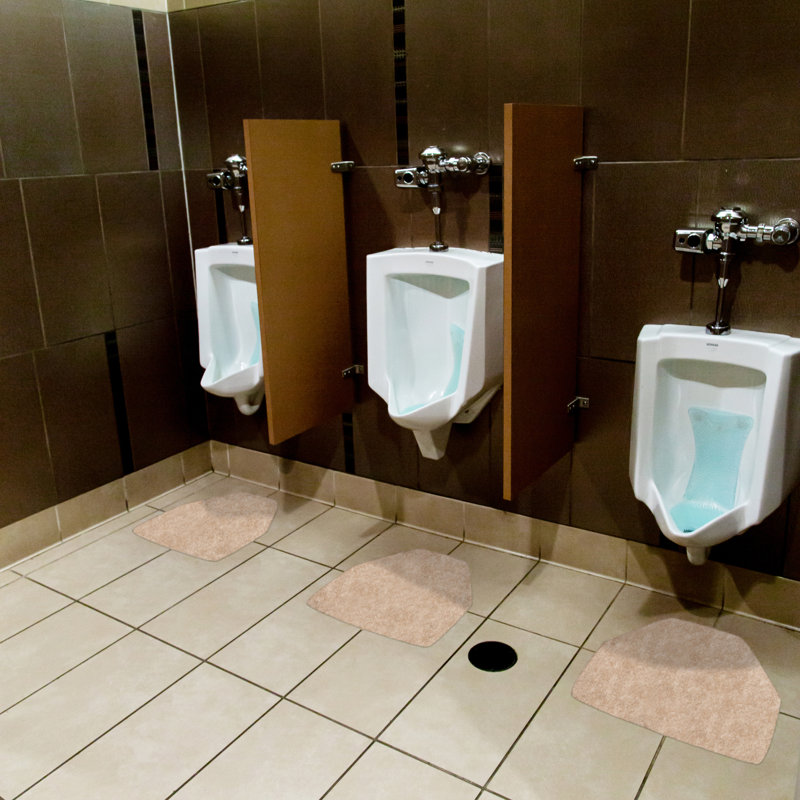 G-Floor Drip & Dry Urinal Mats, 19"W x 20"L, Tan