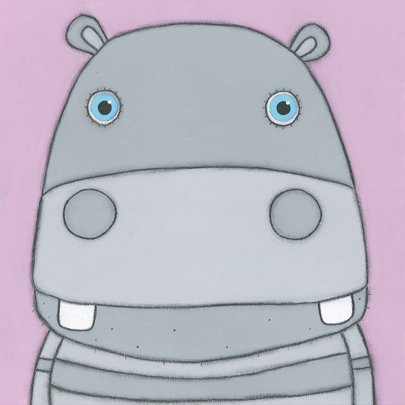 Super Animal - Hippo by Tatijana Lawrence - Wrapped Canvas Painting, 76cm H x 76cm W