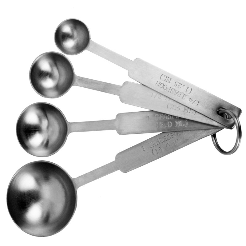 Ensemble de cuillère à mesurer en acier inoxydable à 4 pièces thunder group inc.