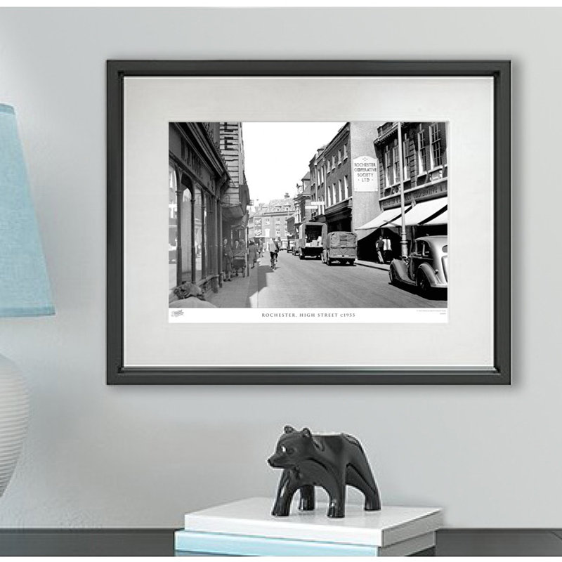 Rochester, High Street C1955 by Francis Frith - Single Picture Frame Print, 60cm H x 80cm W x 2.3cm D