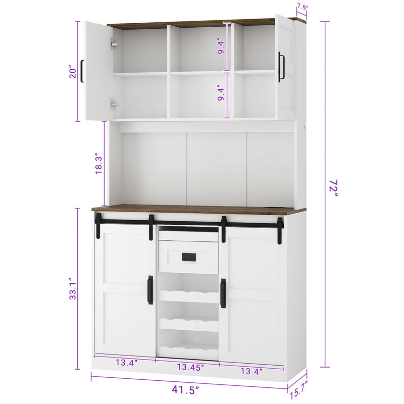 Garde-manger 72 "avec tablette pour micro-ondes