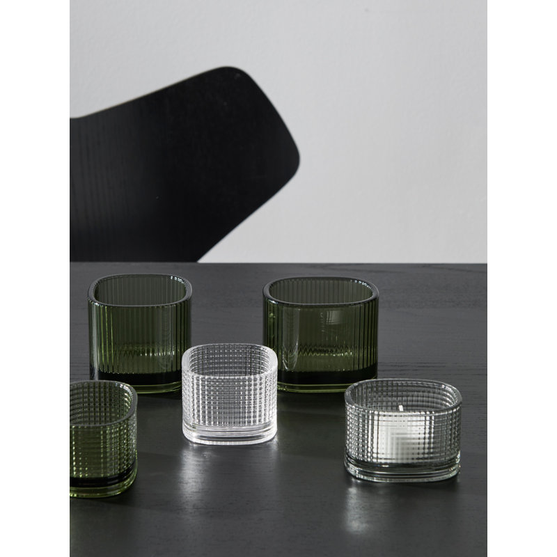Magica Votive Candle Holder, 3.2'' H X 2.8'' W X 2.8'' D, Green