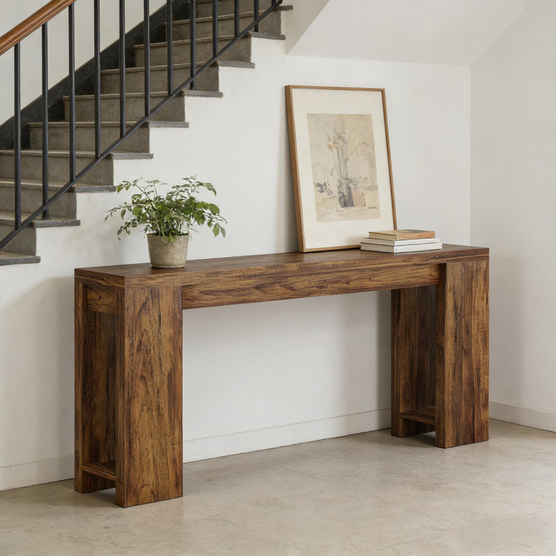 Sofa Table,Entryway Table,Console Table,Hall Table, Rustic Brown