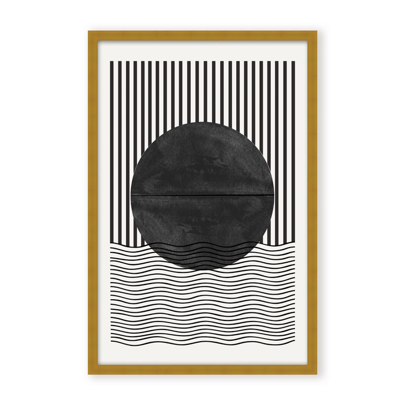 BaB No10. Print by The Miuus Studio, 48" H x 32" W x 1.125" D, Black, Framed Matted Print