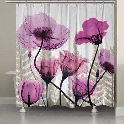 Rideau de douche en x-ray simple fuchsia