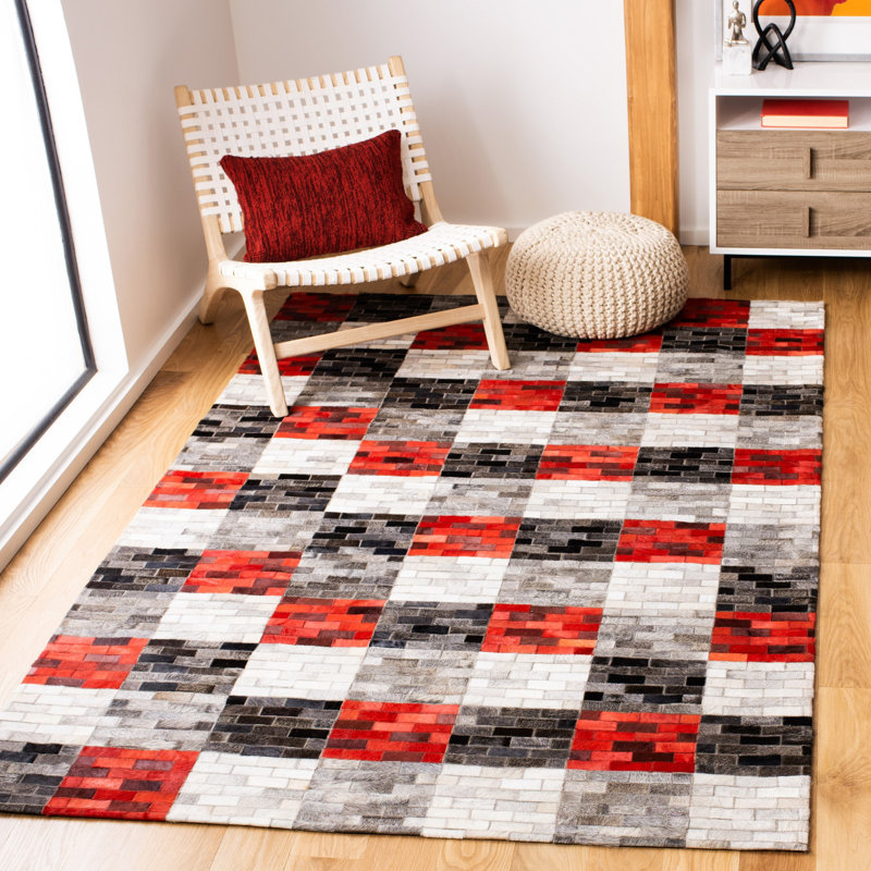Tapis en cuir Sidd Studio, Rectangle de 5 pi x 8 pi