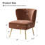 Fauteuil d'appoint Léona en velours avec pattes en métal-826244509