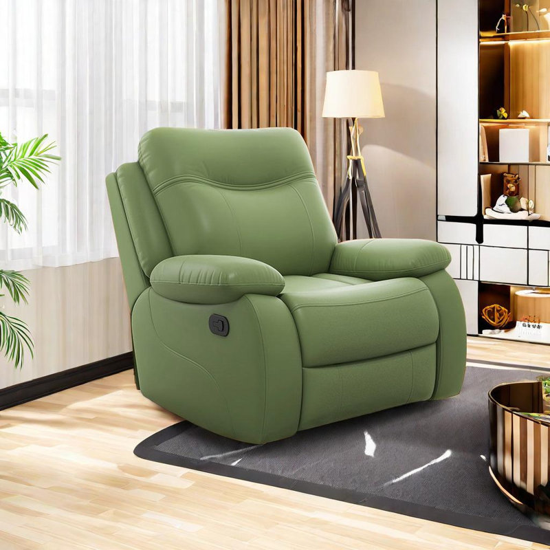 Fauteuil inclinable pivotant en similicuir Sunvir, Vert