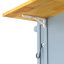 Îlot de cuisine roulant gris-bleu de 53 pouces - avec rangement interne, abattant mobile et station de charge pliable Power Connections-441178088