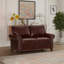 Fauteuil de salon avec causeuse bourgogne et similicuir