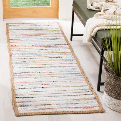 Maxille Hand Woven Cotton And Jute Abstract Rug