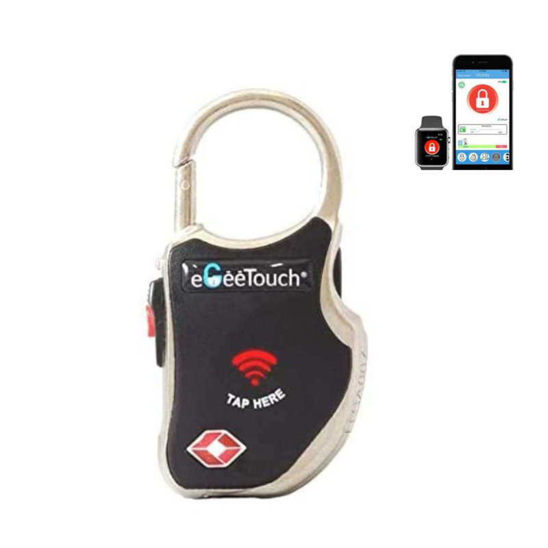 Smart Travel Padlock (Bluetooth+NFC), Black