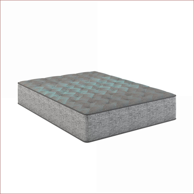 Mattresses | Restonic 13" Plush King Hybrid Cooling Mattress | Foam | Slate Gray + Sky Blue, King