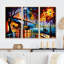 «Colorful San Francisco I», ensemble d'art mural sur toile Cityscapes-153895872-153895874