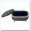 Banc de rangement avec repose-pieds en tissu-893364607