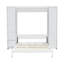 Grand lit escamotable mural avec portes de rangement, blanc-1633319762