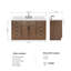 Ensemble de meuble-lavabo simple en bois massif avec plateau en quartz Carrara de 1,5 po Thornaby-1487519577-1493019971