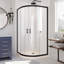 Cabine de douche à porte ronde sans cadre 36 "x 74,75" avec base incluse Prime-877853017-877853014