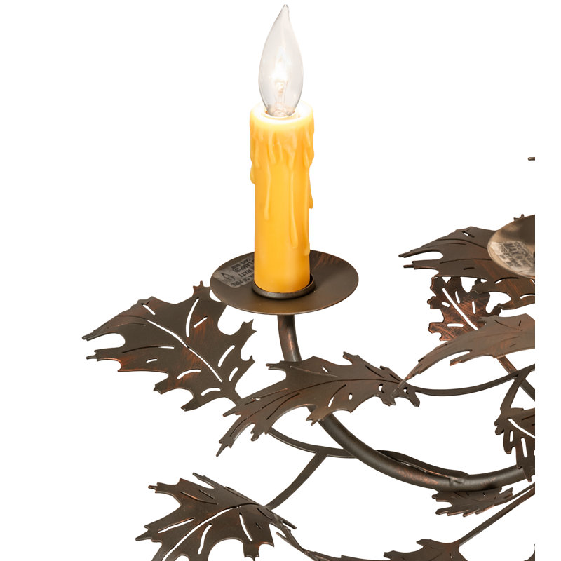 Lustre 10 lumières en chêne Greenbriar 36 po Dorthia