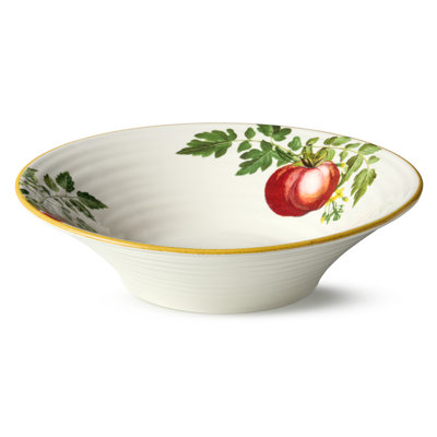 Pomodoro Large Pasta Serving Bowl 13” x 3.25” – Vibrant Printed Tomato Design on Durable Stoneware – 108 oz Rustic Italian-Inspired Family Bowl for Pasta, Salad, Stews & Shared Meals