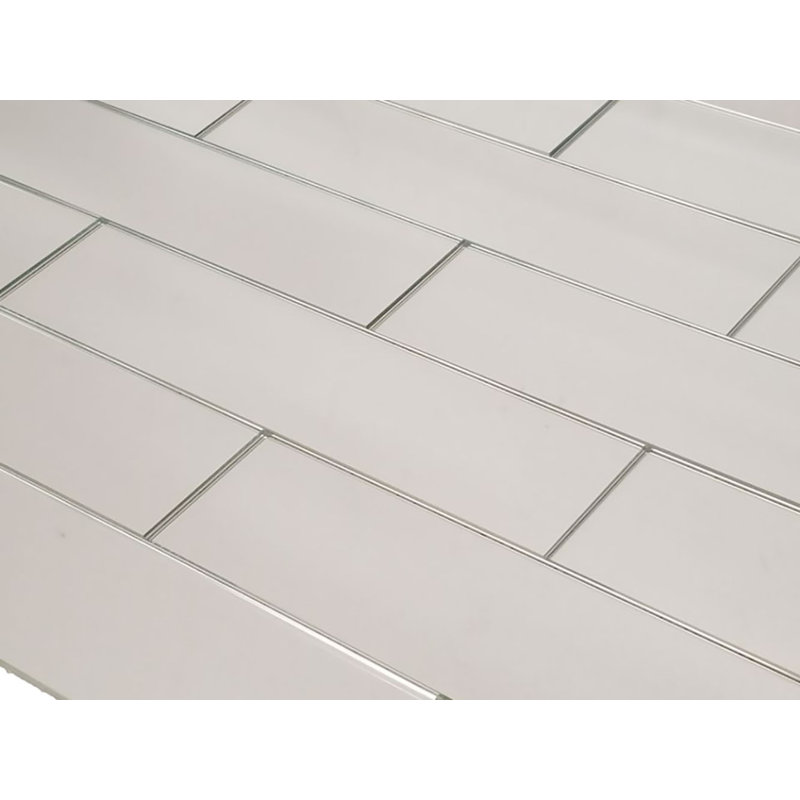 Carrelage mural de cuisine et de salle de bain décoratif en verre biseauté 3 po x 12 po Reflections