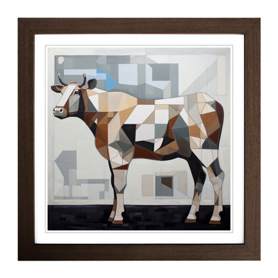Cow Constructivism No.1 - Framed Print